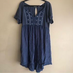 Free People Navy Blue Mini Dress